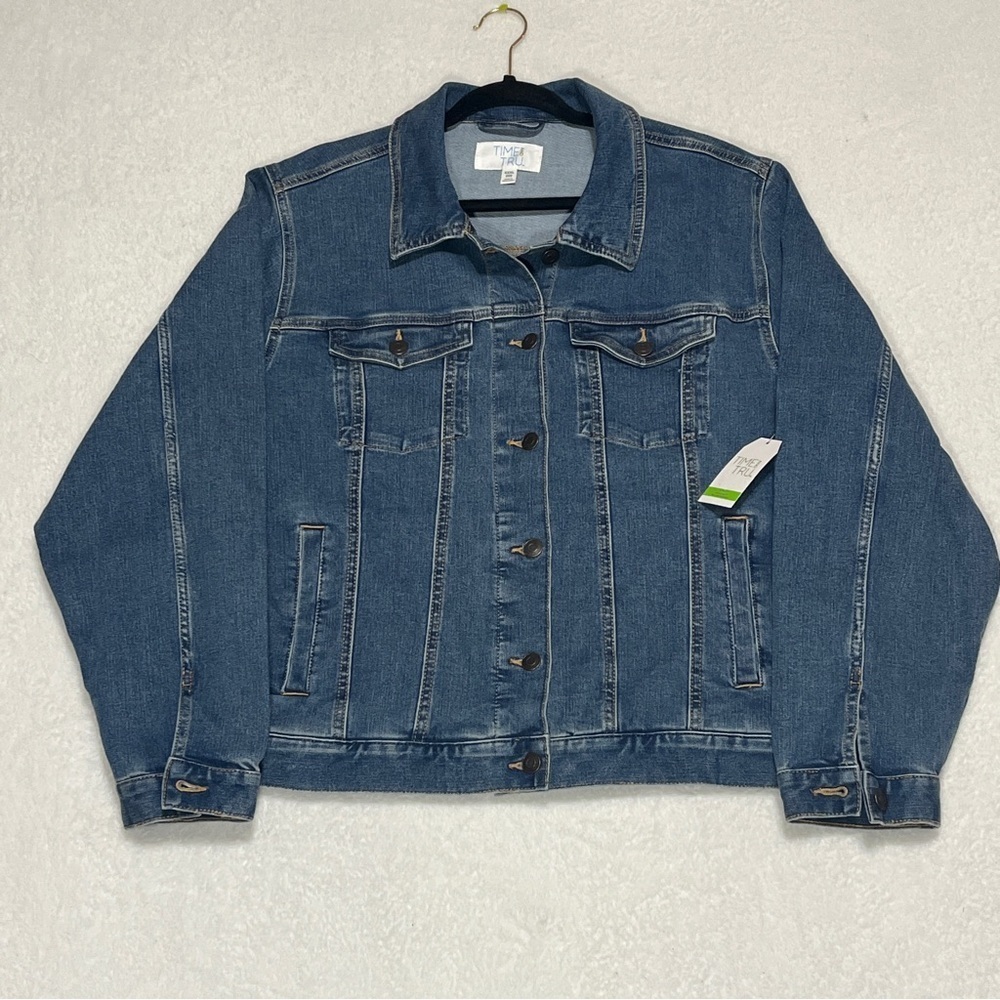 Time and Tru Denim Trucker Jacket Medium Wash NWT Size XXXL 22